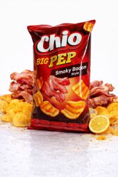 Chio Big Pep smažený pšenično bramborový snack s příchutí uzené slaniny 65 g